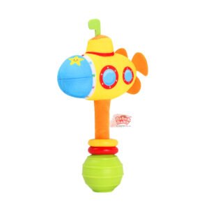 Plush baby hand rattle-submarine