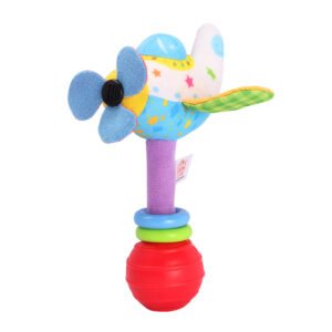 Plush baby hand rattle - Plane