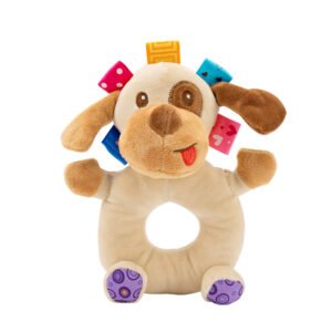 Plush rattle circle-Dog