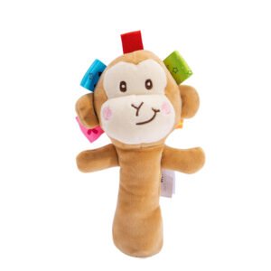 Plush Rattle Stick-Monkey
