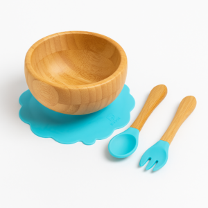Bamboo suction bowl