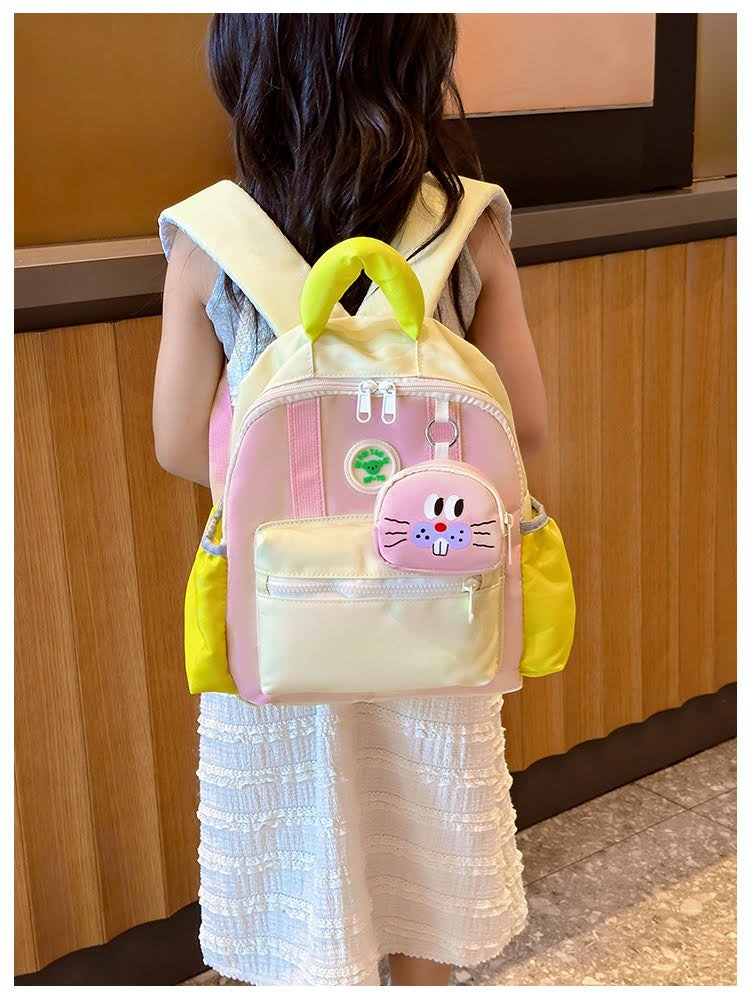 Leisure cute yellow school backpack - Image 3
