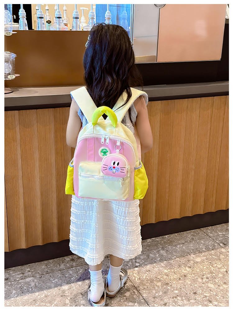 Leisure cute yellow school backpack - Image 5
