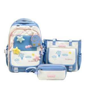 3pcs Unisex school backpack