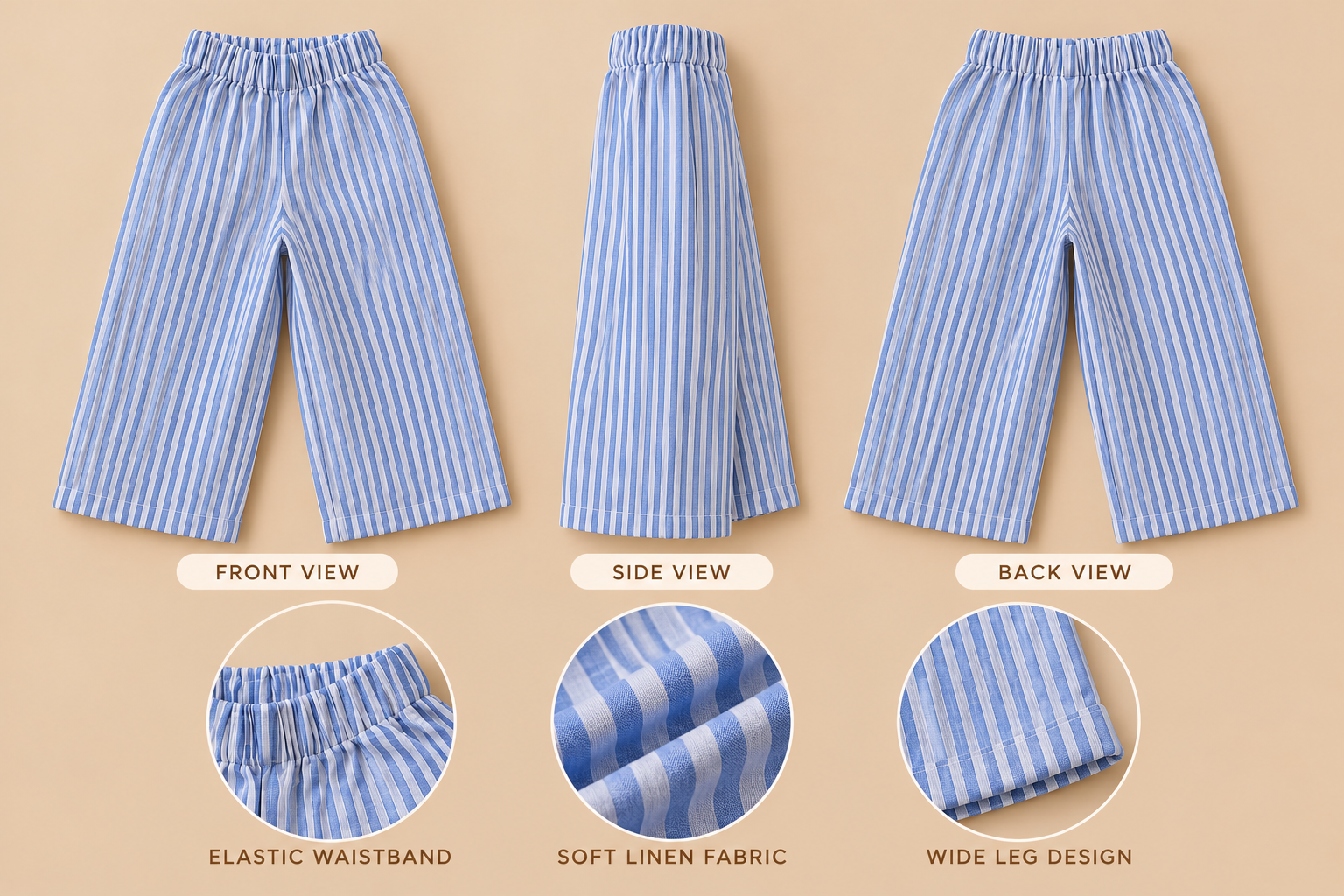 Sky Stripe Linen Pant - Image 5